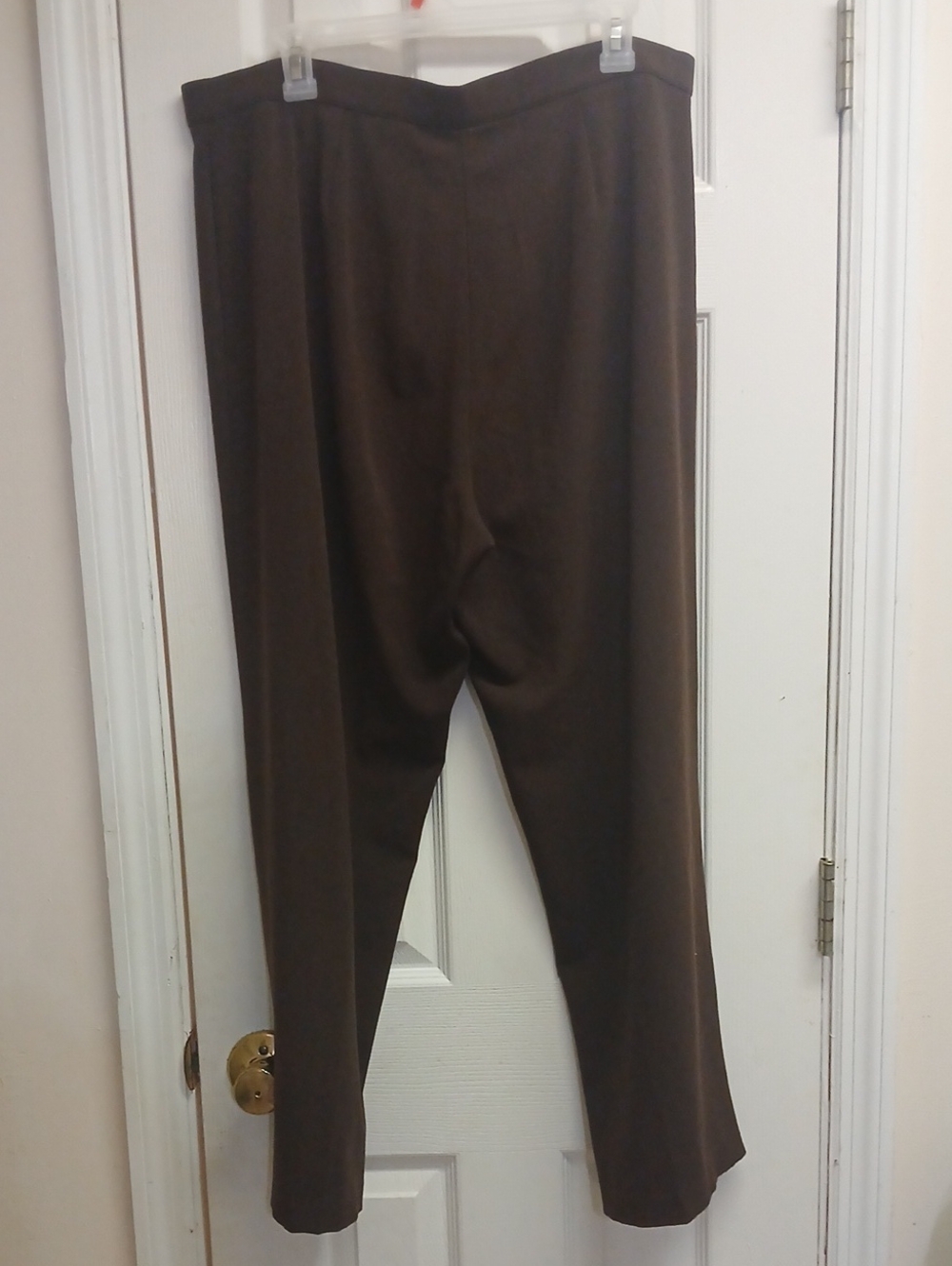 Briggs New York Brown Pull-On Dress Pants Size 16 Career Stretch Slacks - Picture 4 of 9